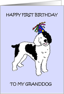 Happy First Birthday to Granddog Sheepadoodle card