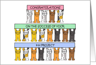 Congratulations on the Success of Your 4-H Project Caroon Cats card