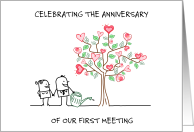 Celebrating the Anniversary of the First Time that We Met card