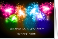 November 5th Bonfire Night Fireworks card