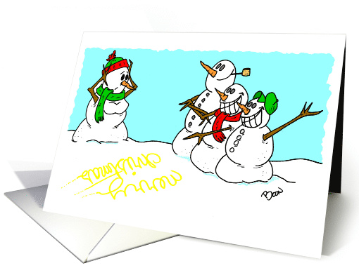 Snow Boys Will Be Boys Merry Christmas Pee in Snow card (1004773)