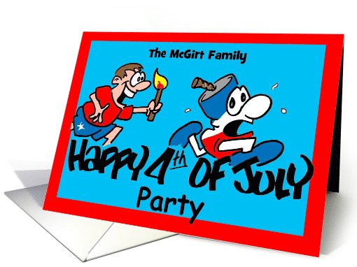 4th of July Personalized Party Invitation card (1033691)