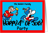 4th of July Personalized Party Invitation card
