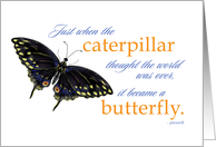 Inspirational Saying & Butterfly Greeting Card Encouragement card