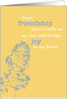 Friendship & Joy, Lilac Flower, Blank Any Occasion card