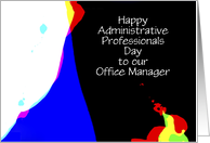 Administrative Professionals Day, Office Manager, Custom Cover/Inside card