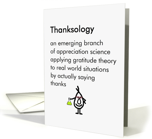 Thanksology - a funny birthday gift thank you poem card (1477790)
