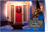 Chalkboard - New Home Christmas Greetings custom photo card