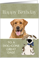 From Dog to Dad on Birthday custom photo card