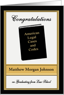 Congratulations Law School Graduation - Custom Name card