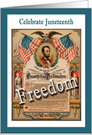 Celebrate Juneteenth Party Invitation - Emancipation Proclamation card