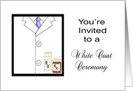Pharmaceutical White Coat Ceremony Invitation -White Coat, Medicine Bottles card