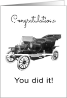Congratulations Paid off Car Loan - Model T Car card