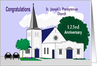 Custom Church Anniversary Congratulations - Church card