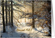 Light Filtering through - Blessed Yule and Happy Winter Solstice card