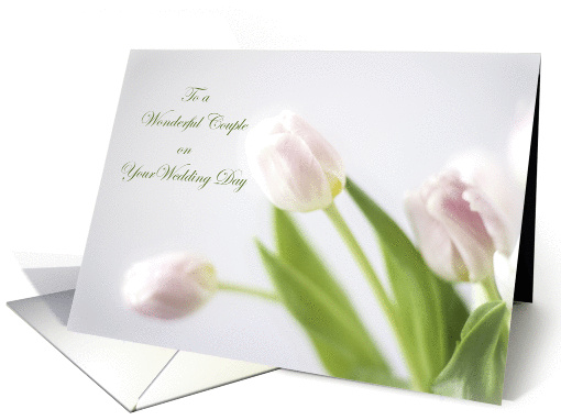 Pink Floral Wedding Day Congratulations card (1417722)