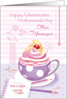 Office Manager, Admin Pro Day - Cup of Cupcake card