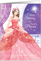 Birthday Princess, Find Her Shoes - Princess in Ball Gown, Activity card