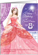 Girl, Age 8, Princess, Activity - Pretty Princess in Ball Gown card