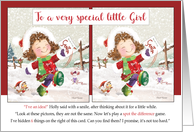 Christmas, for Little Girl. Spot the Difference. I’V AN IDEA. card