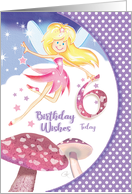 Birthday, Fairy & Mushrooms, 6 Today card