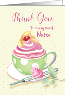 Coronavirus, Nurses Day, Thank You, Cup of Cupcake card