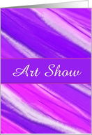 Art Show Purple Abstract Invitation card