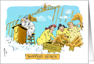 Humorous retail therapy invitation from heaven card