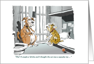 Funny two dogs in jail and a birthday wish for a Fratbrother card