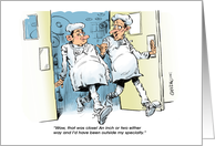 Funny Doctors’ Day holiday take a day off & party cartoon card