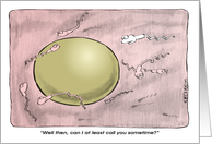 Amusing birthday nod to your sperm donor cartoon card