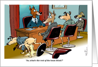 Amusing business followup and thanks for variety of ideas cartoon card