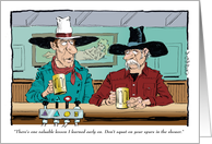 Amusing Cowboy Themed Invite to Happy Hour card