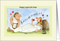 Customizable Lupercalia Day Cards, Love Music Wine card
