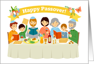 Happy Passover Family at the Seder card