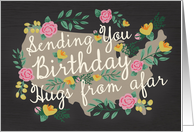 Hugs From Afar Birthday card