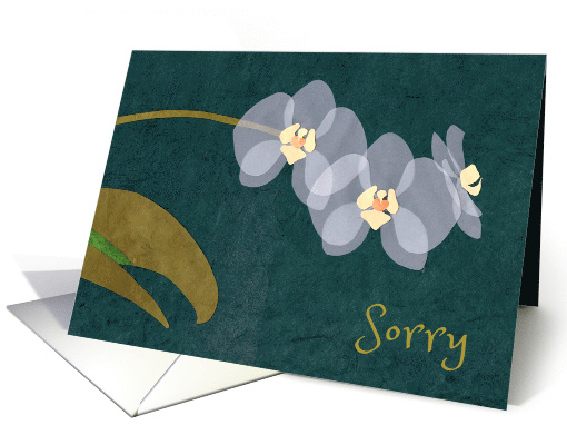 White Orchids Note of Apology card (1495400)