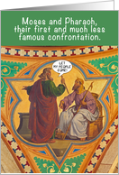Jewish Humor Let My People Come Moses Funny Bar Mitzvah Invitation card