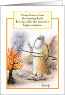 Jewish Humor Moses Burning Bush Funny Biblical Bat Mitzvah Invitation card