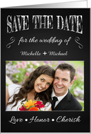 Chalkboard Save the Date Custom Wedding Announcement card