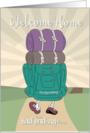 Welcome Home from Backpacking Party Invitation card