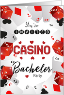 Bachelor Casino Party Invitation card