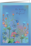Our Wedding is Postponed with Watercolor Flowers,Covid 19 card