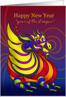 Chinese Happy New Year Year of the Dragon card