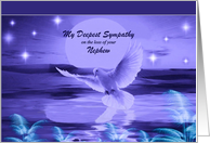 Loss of Nephew / My Deepest Sympathy - Dove Over Water card