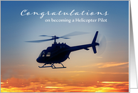 Congratulations on becoming a Helicopter Pilot card