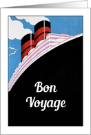 Bon Voyage, Cruise Ship, Vintage Design card
