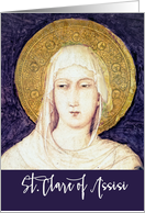 St. Clare of Assisi, 14th Century Fresco card