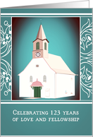 Customizable Church Anniversary, 123rd, Church, Scripture card