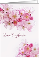 Happy Birthday in Italian, Buon Compleanno, Blossoms card